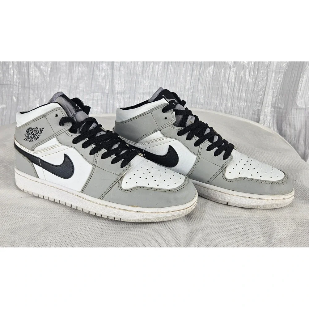 Nike Air Jordan 1 AJ1 Mens 8.5 Mid Light Smoke Gray Grey Anthracite 555112-603
